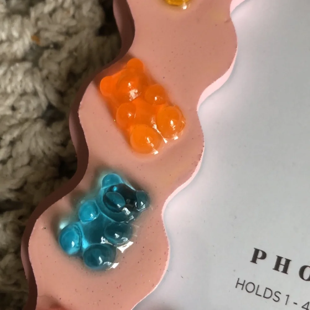 Pink Gummy Bear Accent Photo Frame